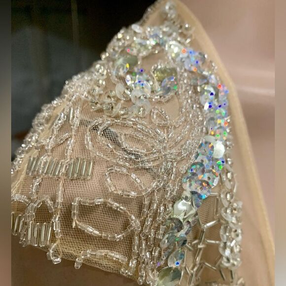 New Stunning Cap Sleeve Exquisite Beading Back Mermaid Gown/Evening Dress - Picture 15 of 17